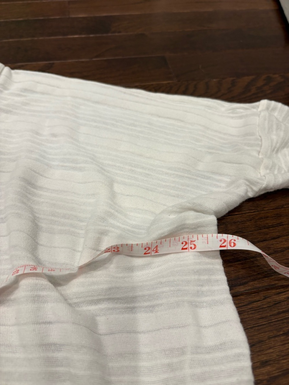 Free People FP Beach White Knit Cover-Up One Size Sheer Oversized Beach Top - Picture 9 of 11